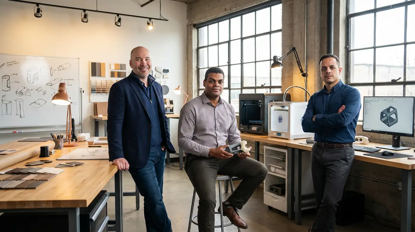 ONMOTIO leadership team in the studio